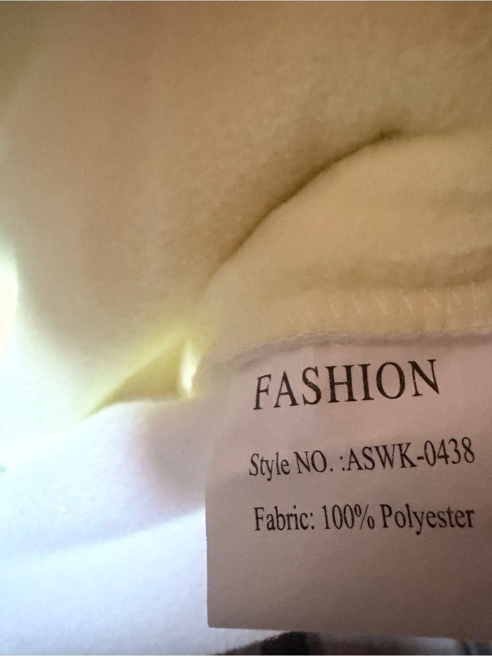Colorblock Fleece Pullover Sweater in Cream, Yellow & Blue - Picture 3 of 3
